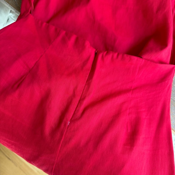 J. Crew Collection Red Ruched Dress - Picture 7 of 10